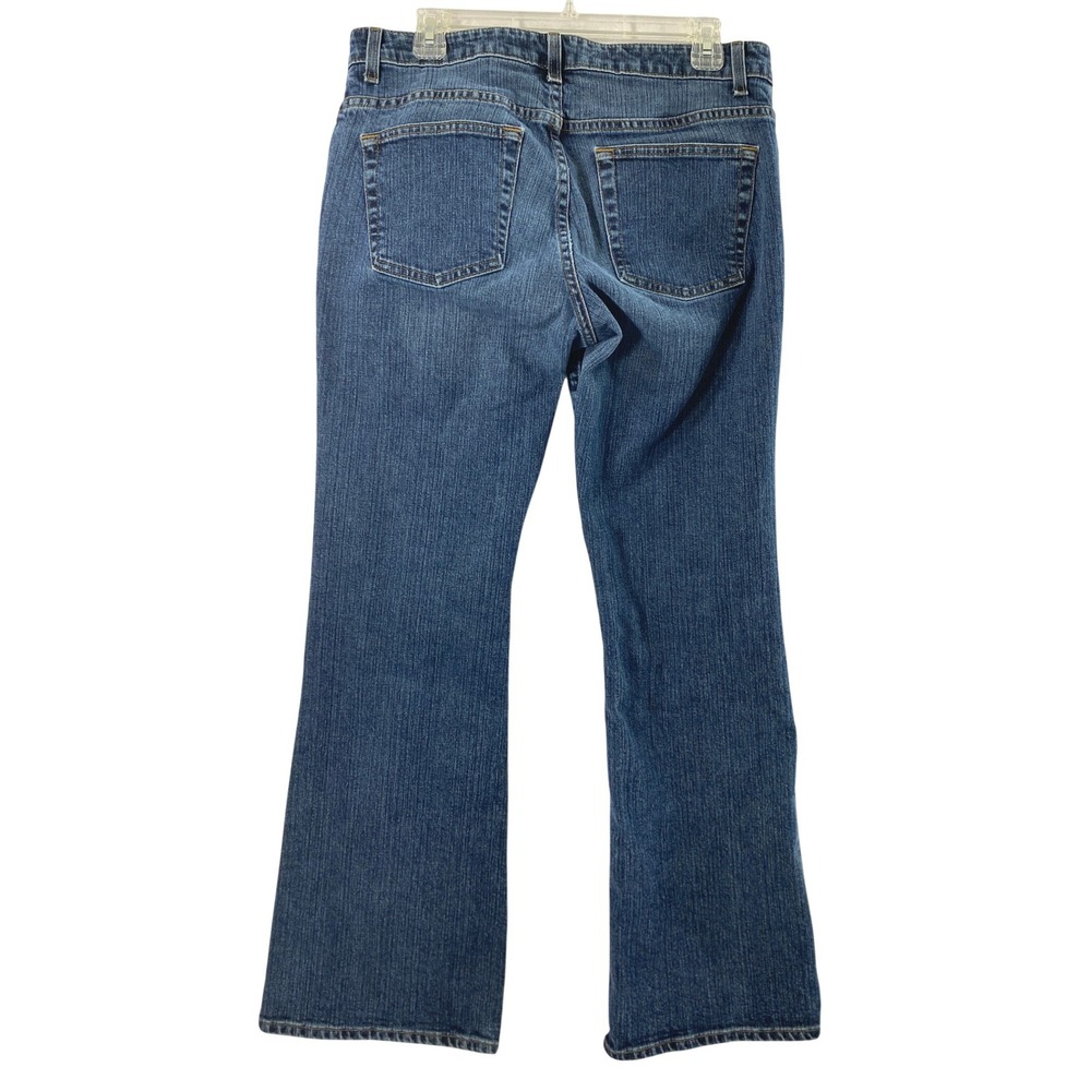 GAP‎ Flare Jeans Women Size 12 R Medium Wash Denim Stretch Mid Rise - Picture 2 of 11